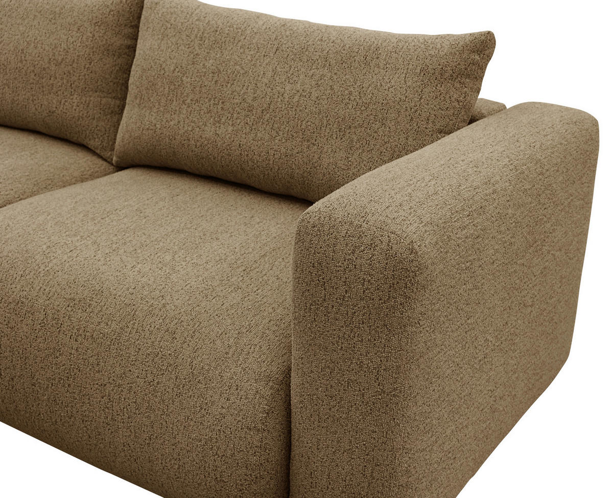 SCHLAFSOFA Flachgewebe Dunkelorange  inkl.  - Dunkelorange/Schwarz, MODERN, Kunststoff/Textil (248/94/109cm) - Carryhome