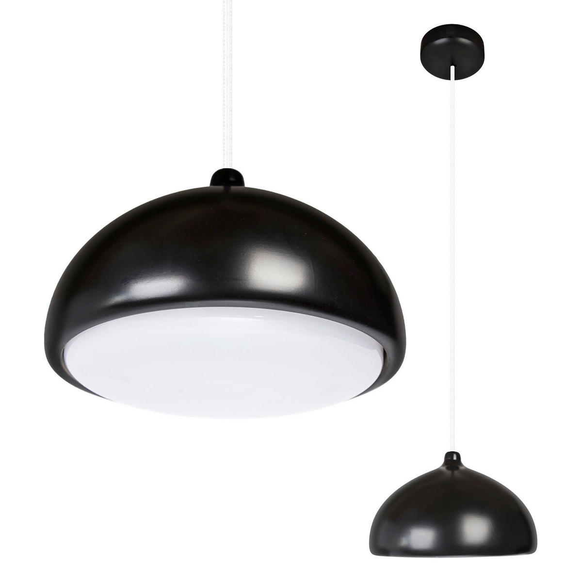 ZÁVĚSNÉ SVÍTIDLO, 22.5/90-140 cm  - bílá/černá, Design, dřevo (22.5/90-140cm)