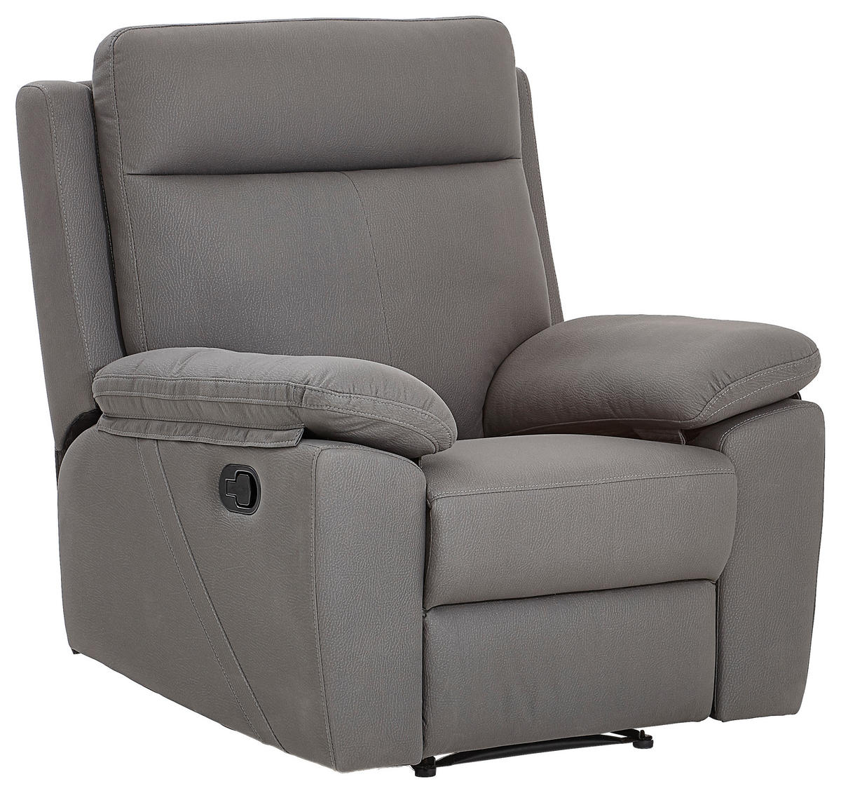 SESSEL in Mikrofaser Grau  - Schwarz/Grau, KONVENTIONELL, Holz/Textil (92/103/92cm) - Livetastic