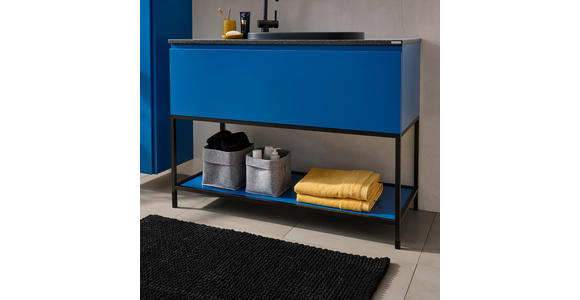 BADEZIMMER in 120 cm - Dunkelblau, Design, Glas/Holzwerkstoff (120cm) - Dieter Knoll