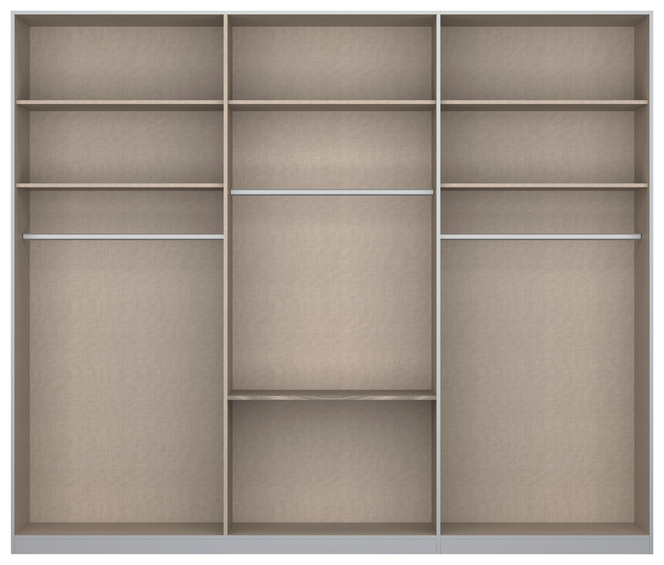 DREHTÜRENSCHRANK 271/229/54 cm 6-türig Sonoma Eiche  - Alufarben/Sonoma Eiche, MODERN, Holzwerkstoff/Metall (271/229/54cm) - Rauch Möbel