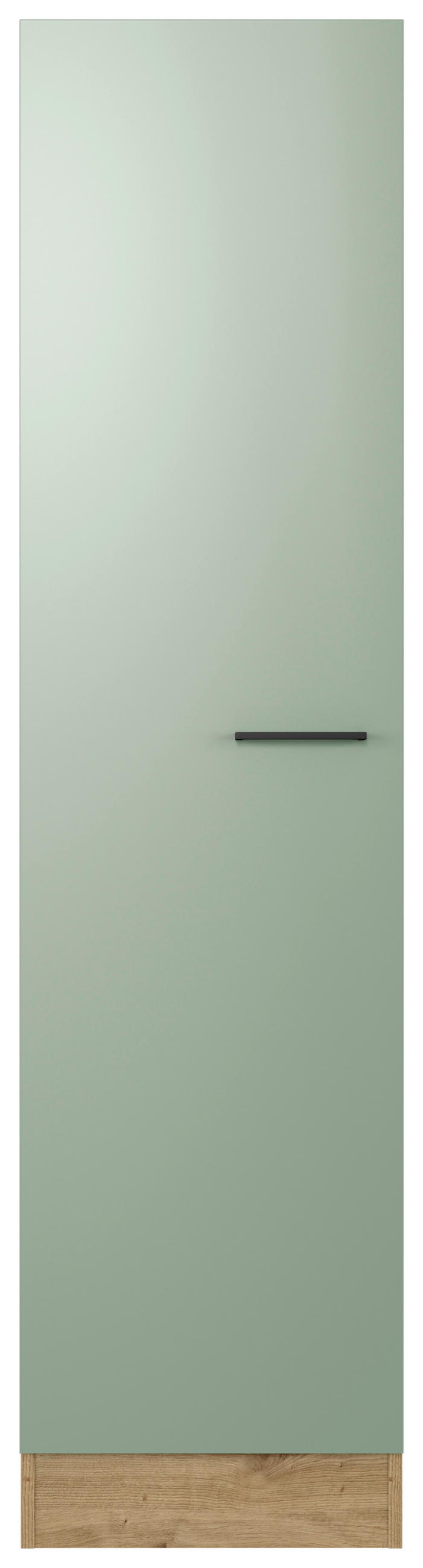 GESCHIRRSCHRANK 50/200/57 cm  in Grün, Eiche Artisan  - Schwarz/Eiche Artisan, KONVENTIONELL, Holzwerkstoff/Metall (50/200/57cm) - FlexWell
