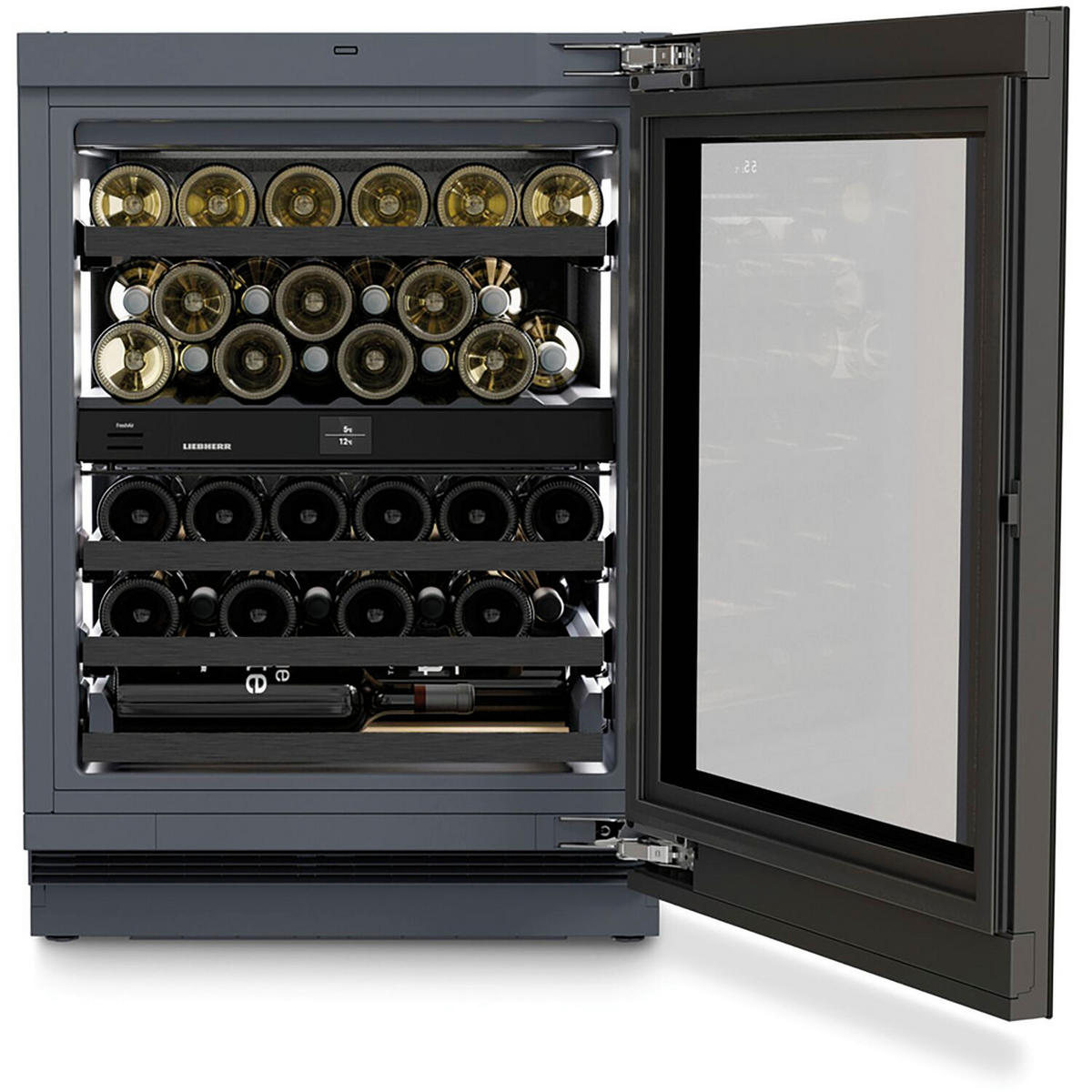 WEINKÜHLSCHRANK UWGBI3682  - Schwarz, Basics, Holz/Metall (59,7/81,9/57,9cm) - Liebherr