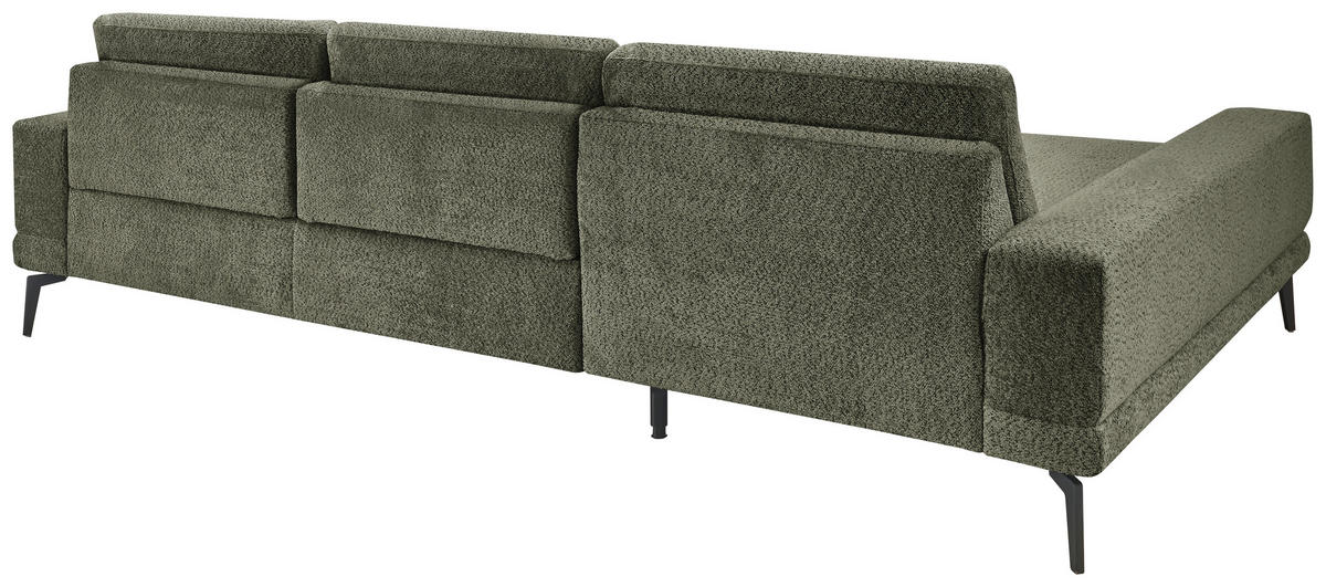 Freisteller von SetOne by Musterring ECKSOFA Olivgrün Chenille.