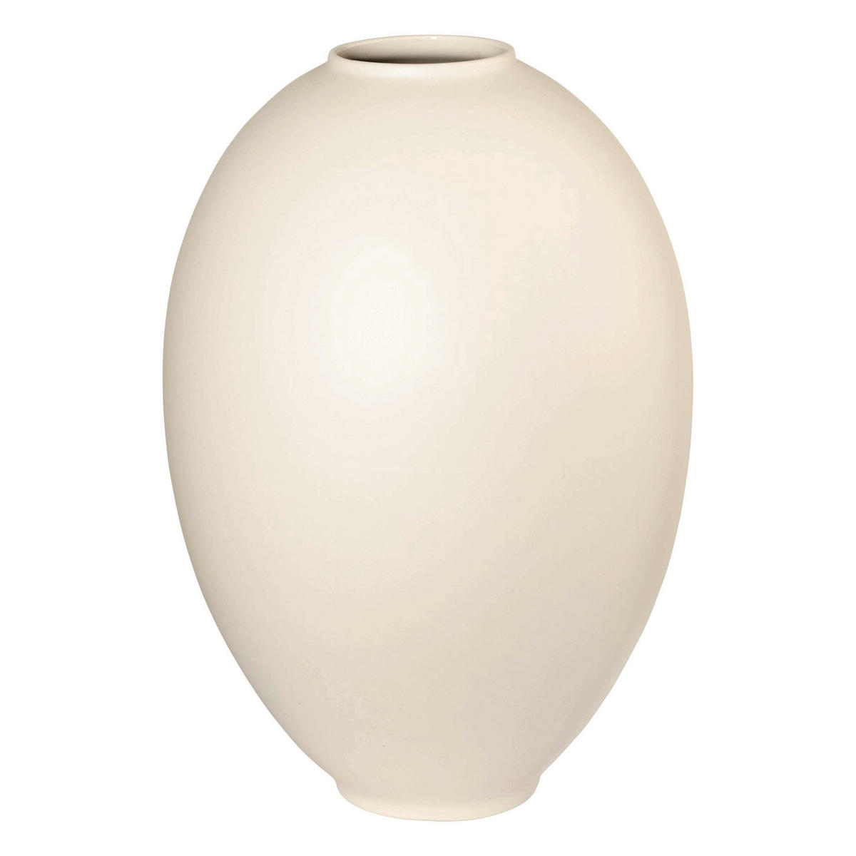 VÁZA, keramika, 25 cm - prírodná farba/krémová, Basics, keramika (17/17/25cm) - ASA