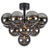 DECKENLEUCHTE Merlot 56/45 cm   - Schwarz, Basics, Glas/Metall (56/45cm) - Markslöjd