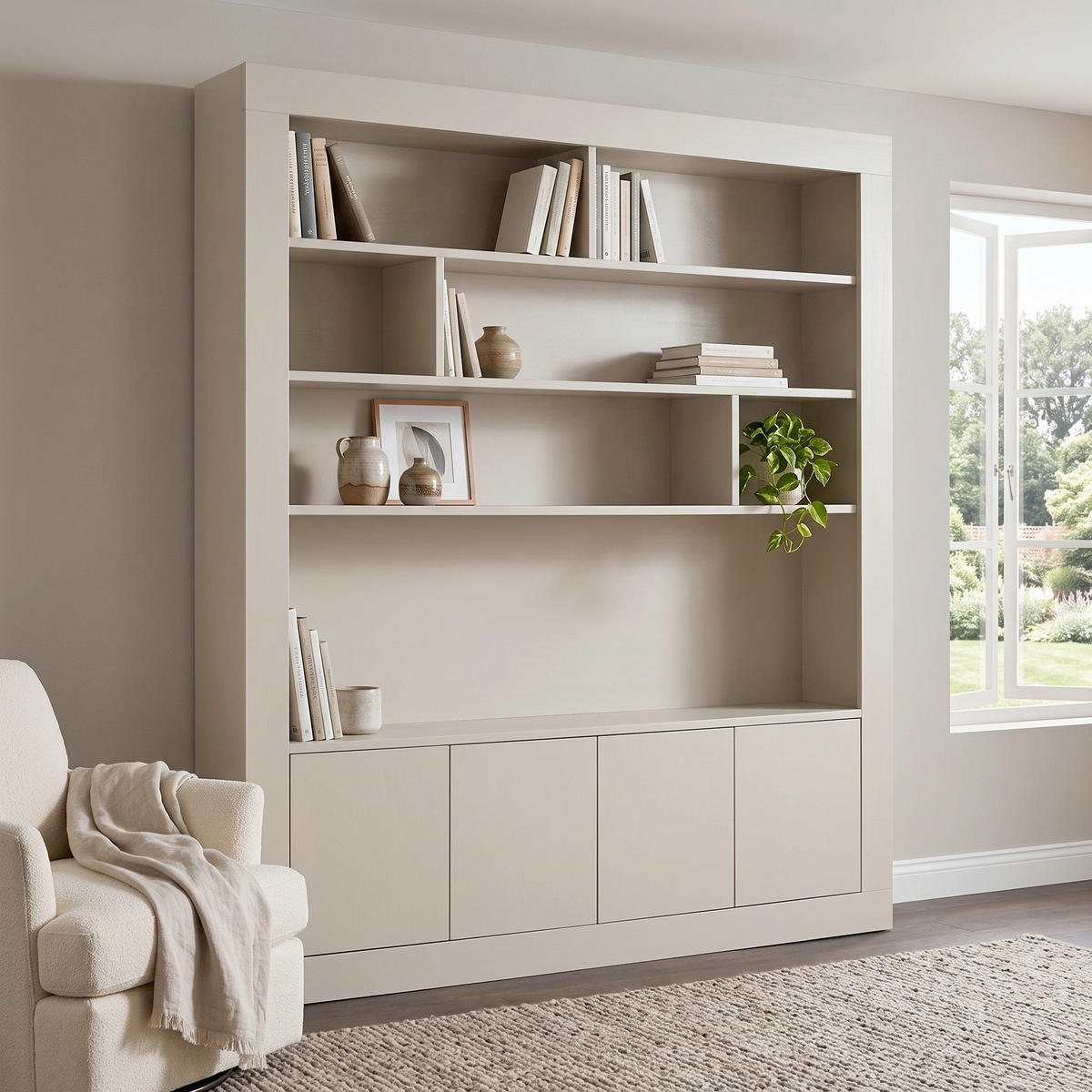 REGAL Kiefer Grau  - Grau, Design, Holz (210/229/31cm) - Livetastic