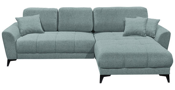 ECKSOFA  in Webstoff Mintgrün  - Schwarz/Mintgrün, KONVENTIONELL, Kunststoff/Textil (281/189cm) - Carryhome