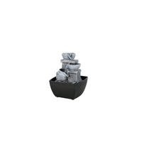 ZIMMERBRUNNEN  - Klar/Schwarz, LIFESTYLE, Glas/Kunststoff (12/18/13cm)