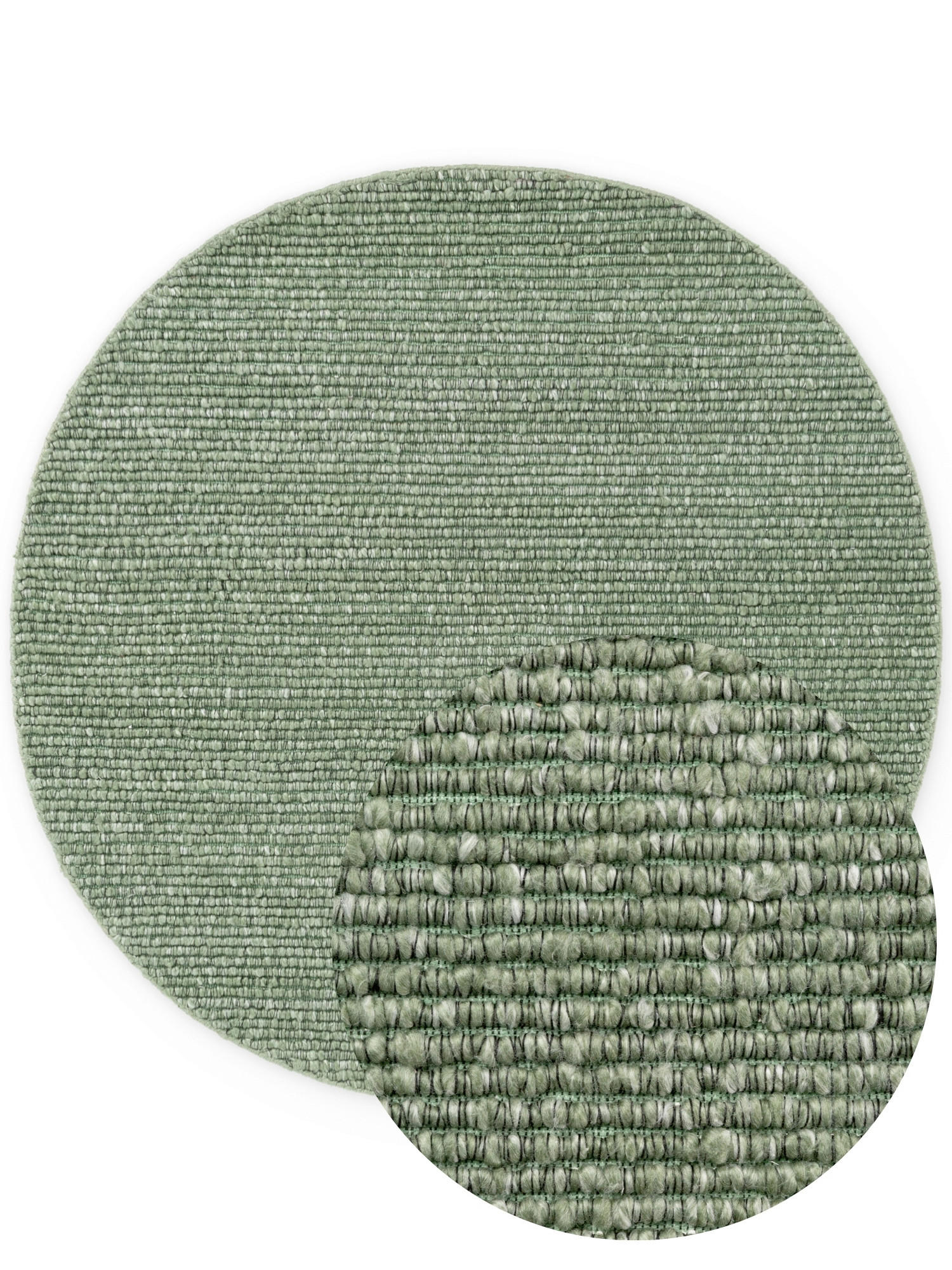 HANDWEBTEPPICH  Wohnzimmer 160 cm Kollektion 1852 Wilma Grün, Multicolor rund  - Multicolor/Grün, Basics, Textil (160cm) - Villeroy & Boch