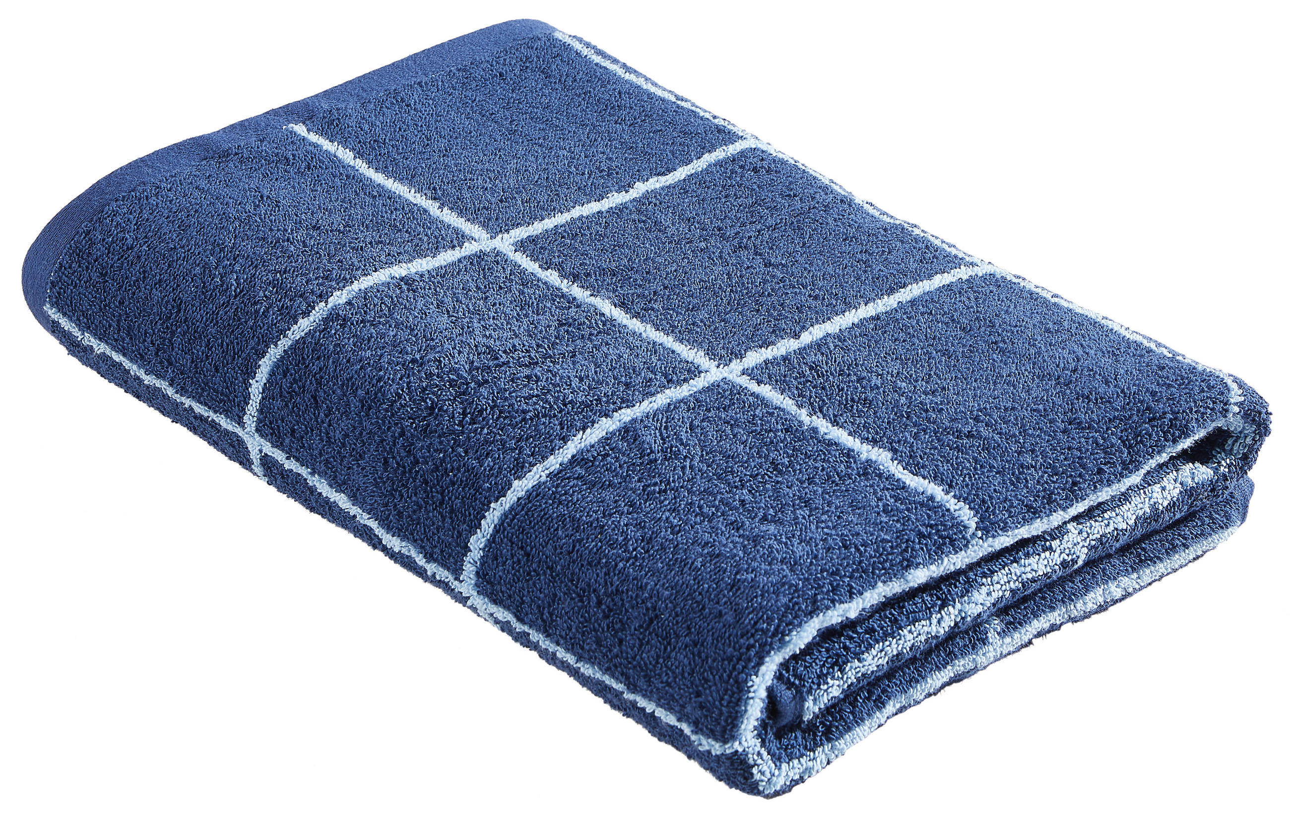 TÖRÖLKÖZŐ 70/140 cm kék, sötétkék  - sötétkék/kék, Natur, textil (70/140cm) - Bio:Vio