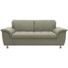 2-SITZER-SOFA  in Webstoff Graubraun  - Chromfarben/Graubraun, KONVENTIONELL, Textil/Metall (190/81/105cm) - MID.YOU