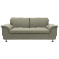 2-SITZER-SOFA  in Webstoff Graubraun  - Chromfarben/Graubraun, KONVENTIONELL, Textil/Metall (190/81/97cm) - MID.YOU