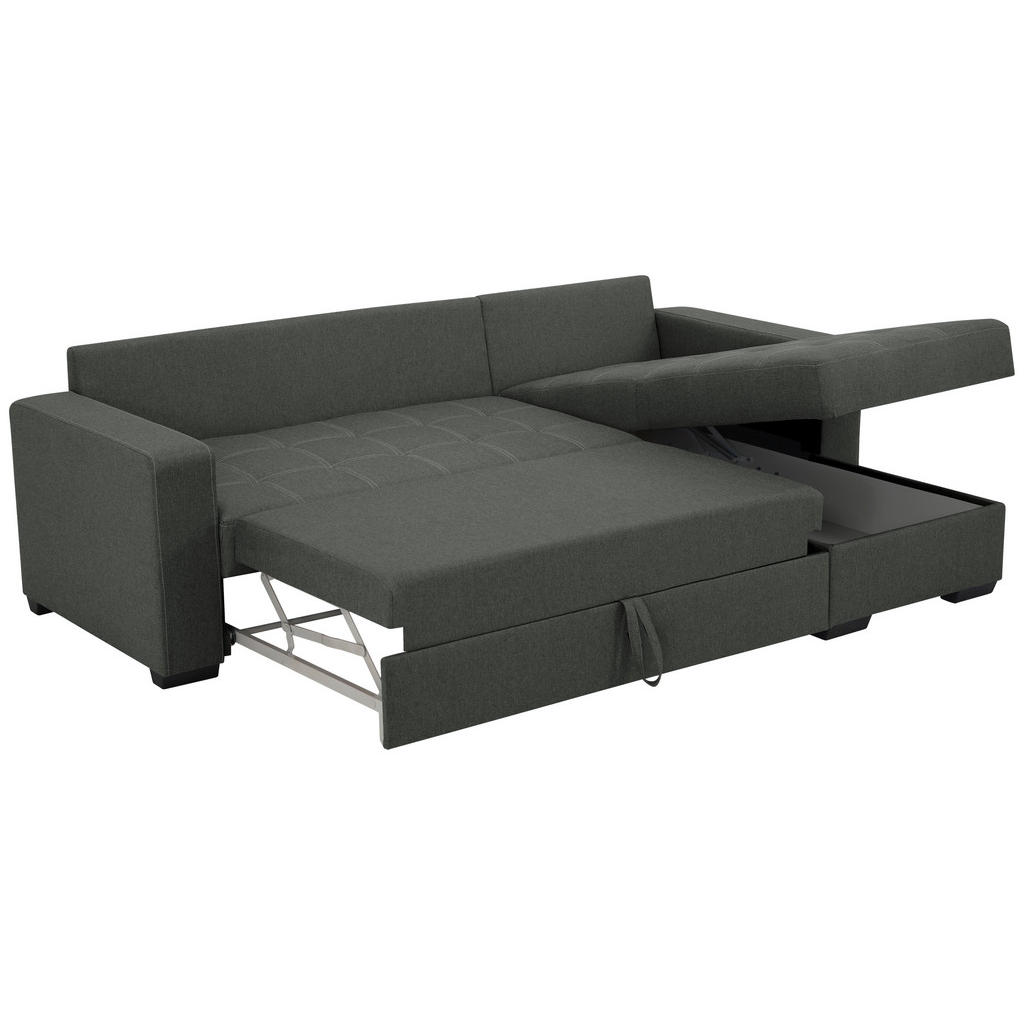 Thumbnail - Livetastic Eckschlafsofa, Graphit, Textil, 3-Sitzer, 240x160 cm, Made in EU, Wohnzimmer, Sofas & Couches, Schlafsofas, S...