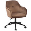 DREHSTUHL Samt Braun, Schwarz  - Schwarz/Braun, MODERN, Kunststoff/Textil (58/82/90/62cm) - MID.YOU