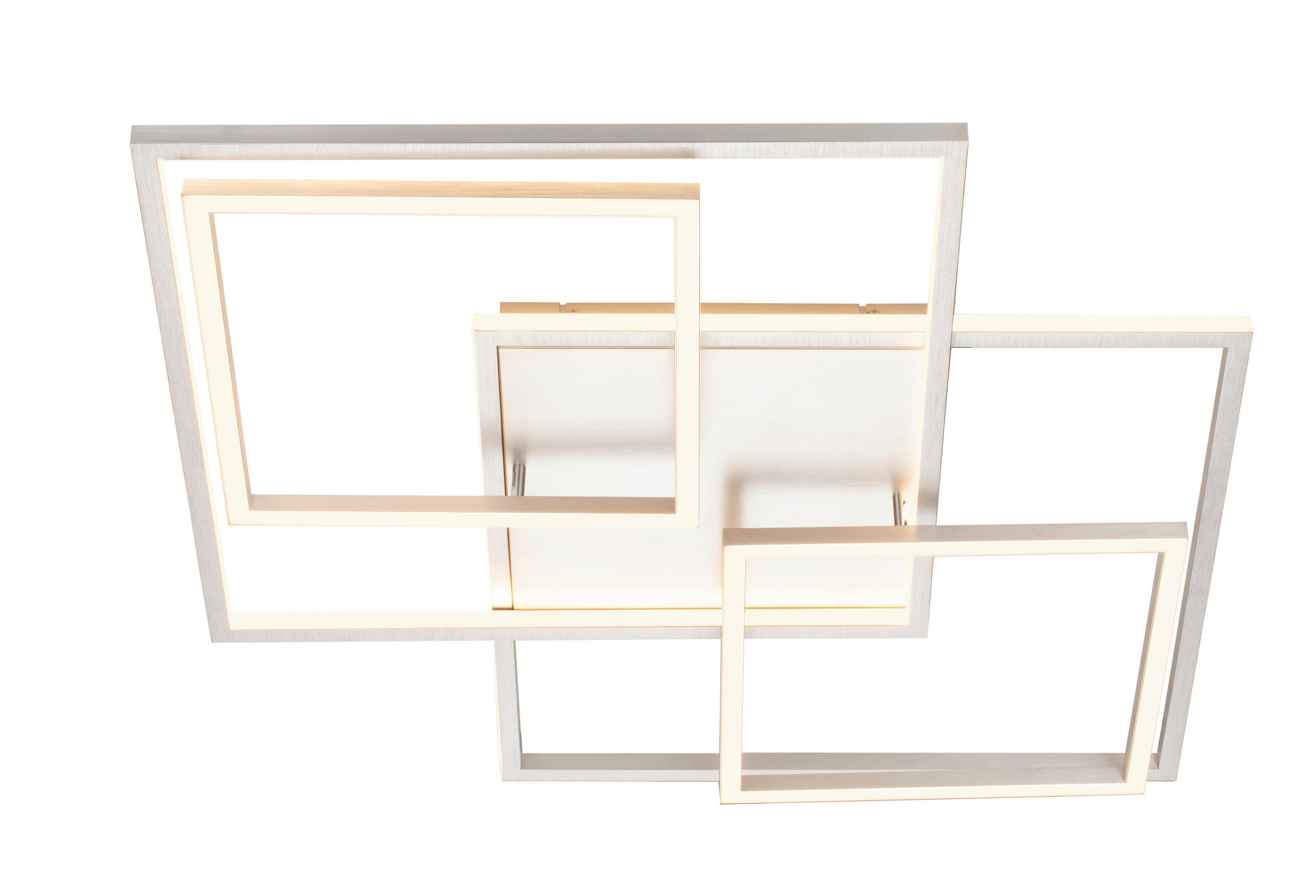 LED-DECKENLEUCHTE 71,5/71,5/8,5 cm   - Chromfarben/Weiß, Trend, Kunststoff/Metall (71,5/71,5/8,5cm) - Novel