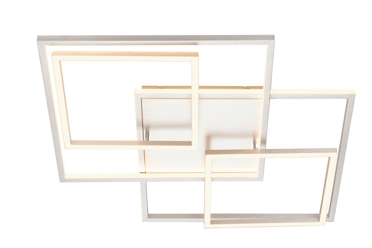 LED-DECKENLEUCHTE 71,5/71,5/8,5 cm   - Chromfarben/Weiß, Trend, Kunststoff/Metall (71,5/71,5/8,5cm) - Novel