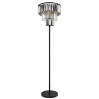STEHLEUCHTE 40/160 cm    - Klar/Schwarz, LIFESTYLE, Glas/Kunststoff (40/160cm)