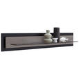WANDBOARD  150/26/23 cm  - Eichefarben/Schwarz, Design, Glas/Holz (150/26/23cm) - Novel