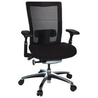 VRTLJIVI STOL umetna masa, tekstil črna  - barve kroma/črna, Moderno, kovina/umetna masa (65/101/60cm) - MID.YOU