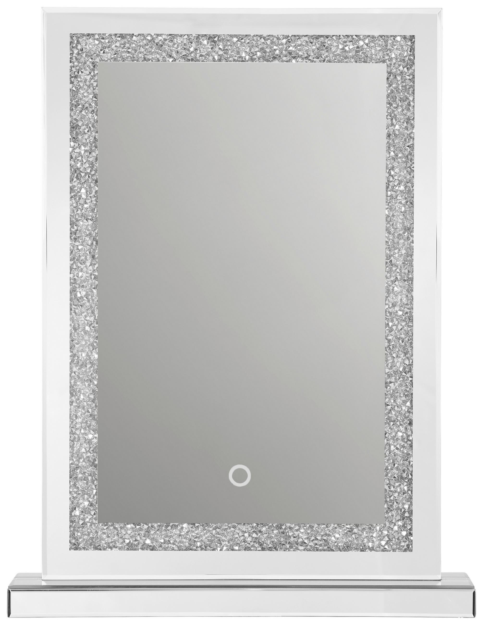 Extensie Masă Machiaj in străveziu, argintiu  - argintiu/străveziu, Trend, plastic/sticlă (50/18/65cm) - Xora