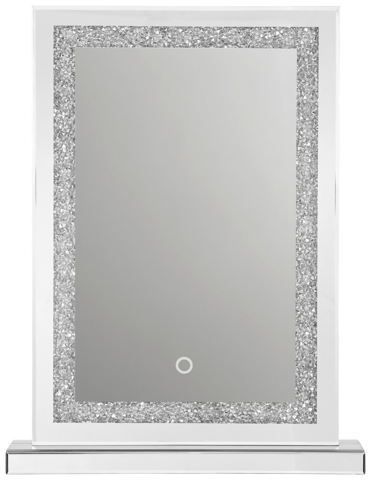 Extensie Masă Machiaj, străveziu, argintiu  - argintiu/străveziu, Trend, plastic/sticlă (50/18/65cm) - Xora