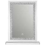 SCHMINKTISCHAUFSATZ Klar, Silberfarben  - Klar/Silberfarben, Trend, Glas/Holzwerkstoff (50/18/65cm) - Xora