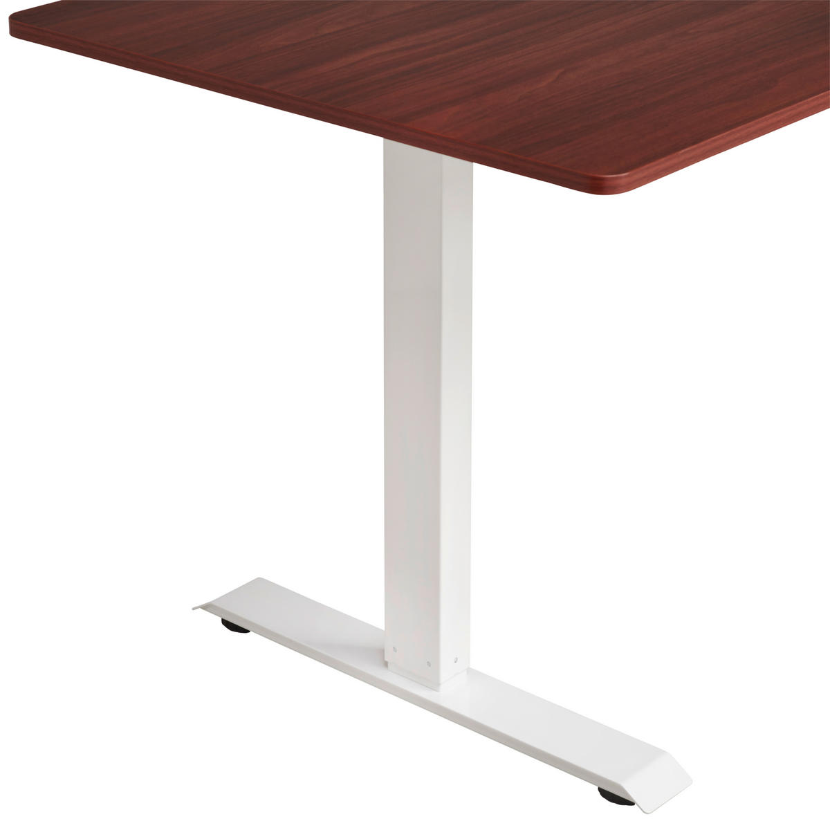 SCHREIBTISCH  in Weiß, Walnussfarben  - Walnussfarben/Weiß, MODERN, Holzwerkstoff/Metall (160/73-123/80cm) - Livetastic