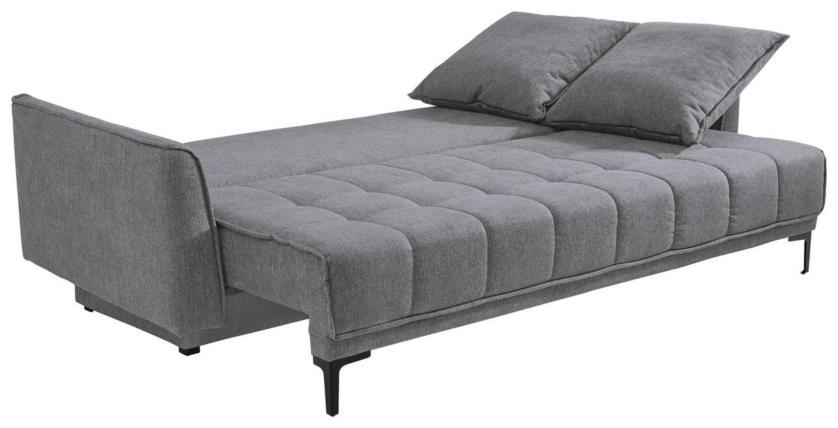 SCHLAFSOFA in Textil Grau  - Schwarz/Grau, Design, Textil (235/70/108cm) - MID.YOU