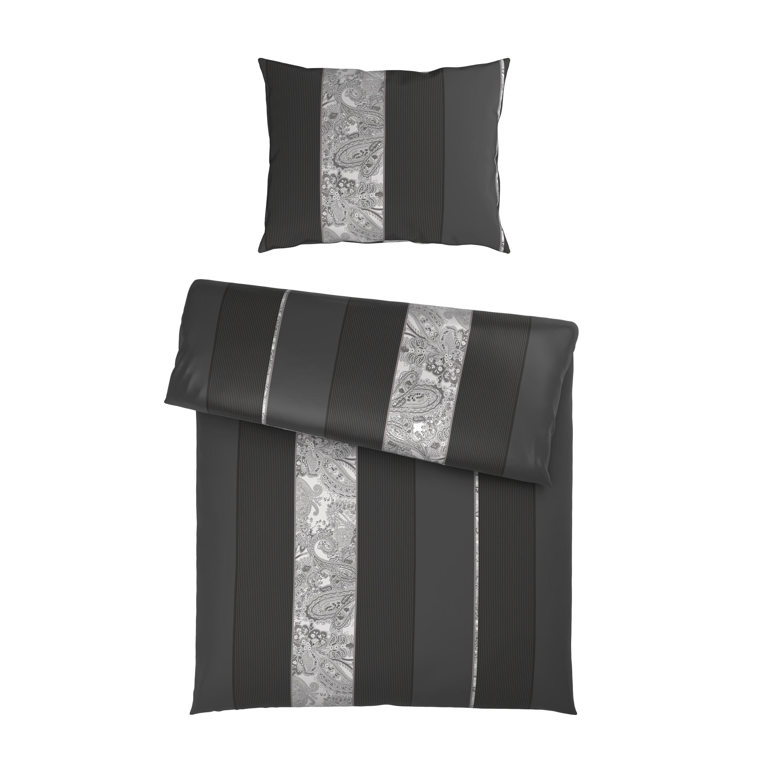 POVLEČENÍ, satén, antracitová, 140/200 cm - antracitová, Design, textil (140/200cm) - Dieter Knoll