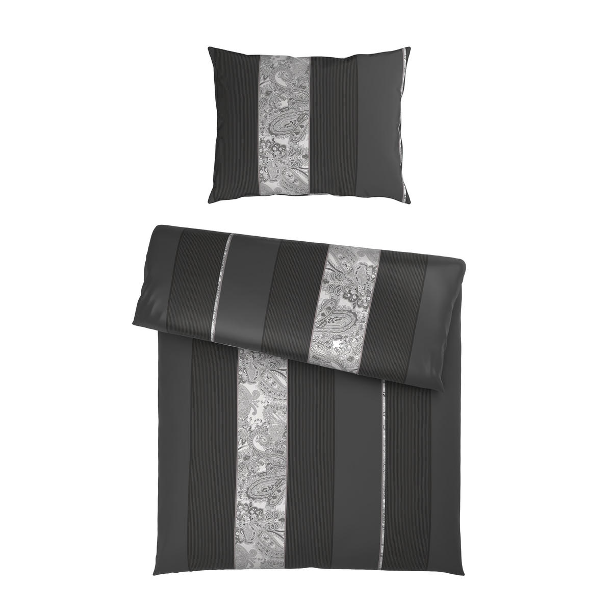 POVLEČENÍ, satén, antracitová, 140/200 cm - antracitová, Design, textil (140/200cm) - Dieter Knoll