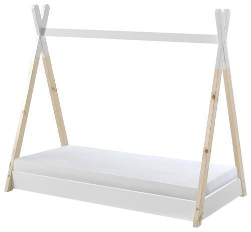 Montessori-Bett 70/140 cm  in Weiß, Kieferfarben  - Weiß/Kieferfarben, MODERN, Holz/Holzwerkstoff (70/140cm) - MID.YOU