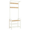 GARDEROBENSTÄNDER in Weiß, Eichefarben 72/183/33,7 cm   - Eichefarben/Weiß, Trend, Holzwerkstoff/Metall (72/183/33,7cm) - Boxxx