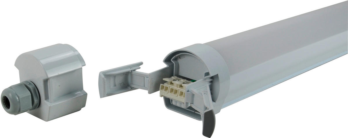 LED-DECKENLEUCHTE pro 113/6/6 cm   - Hellgrau, Basics, Kunststoff (113/6/6cm)