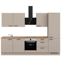 KÜCHENLEERBLOCK 300 cm   in Eichefarben, Sandfarben  - Sandfarben/Eichefarben, MODERN, Holzwerkstoff/Metall (300cm) - Nobilia