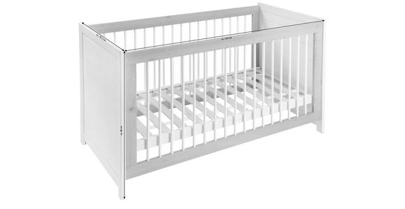 GITTERBETT CAMRON  145/76,50/80 cm   - Weiß/Grau, Natur, Holz/Holzwerkstoff (145/76,50/80cm) - My Baby Lou