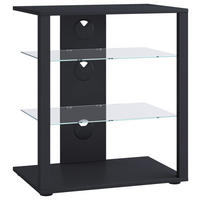 TV-RACK Holzwerkstoff Schwarz  - Schwarz, Basics, Holzwerkstoff/Kunststoff (60/70/41cm) - MID.YOU