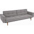 SCHLAFSOFA Grau - Ulmefarben/Dunkelbraun, Design, Holz/Textil (242/79/115cm) - Innovation