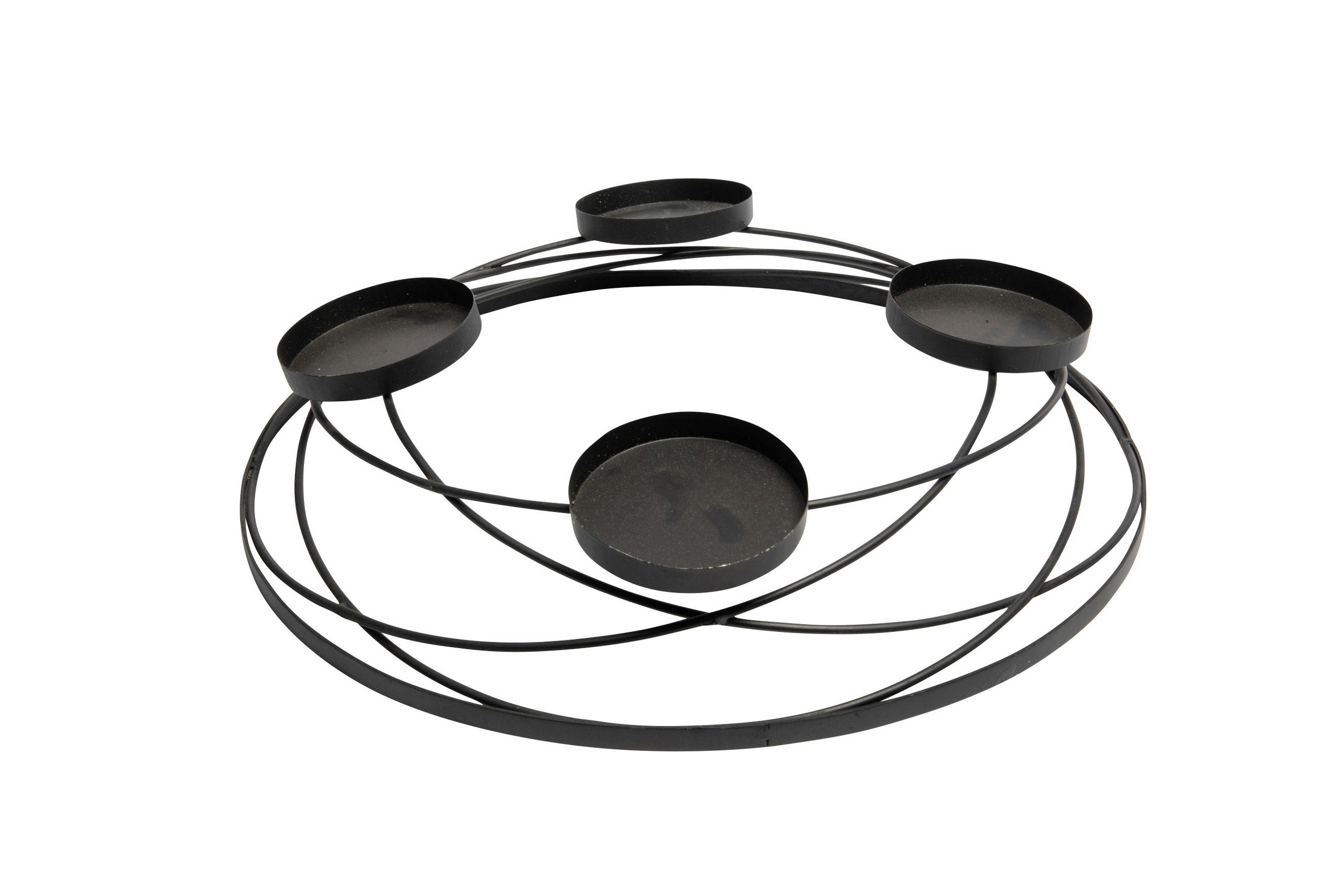 ADVENTKRANZ - Schwarz, Basics, Metall (45/10cm)
