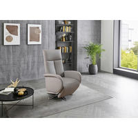 DREHSTUHL  in Hellgrau  - Chromfarben/Hellgrau, Konventionell, Leder/Metall (75/112/82cm) - Sit & More