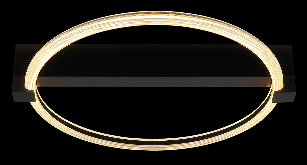 STROPNA LED-SVETILKA  Fletcher   3000 K 230 V  - črna/bela, Design, kovina/umetna masa (41,4/38/8,5cm) - Globo