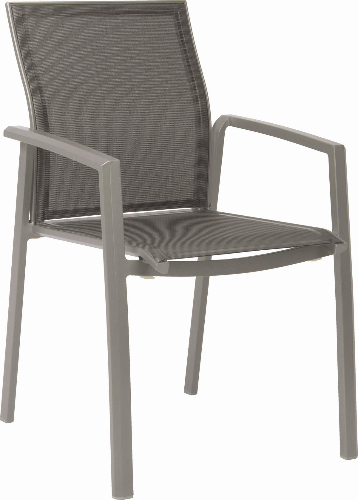 STAPELSESSEL Aluminium Graphitfarben, Grau, Silberfarben  - Silberfarben/Graphitfarben, Basics, Textil/Metall (58/90/64cm) - Stern