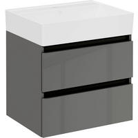 WASCHTISCHKOMBI 61,5 cm  - Anthrazit/Schwarz, MODERN, Keramik/Holzwerkstoff (61,5cm) - Voleo