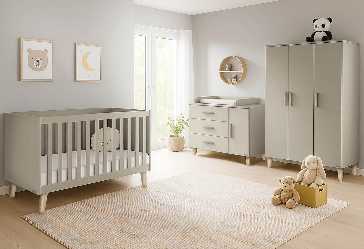 BABYZIMMER TAMI  - Eichefarben/Beige, Basics, Holzwerkstoff - Pinolino