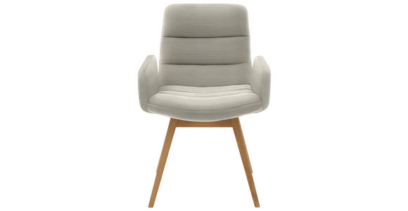 ARMLEHNSTUHL  in Cord  - Naturfarben, Design, Holz/Textil (61/88/66cm) - Dieter Knoll