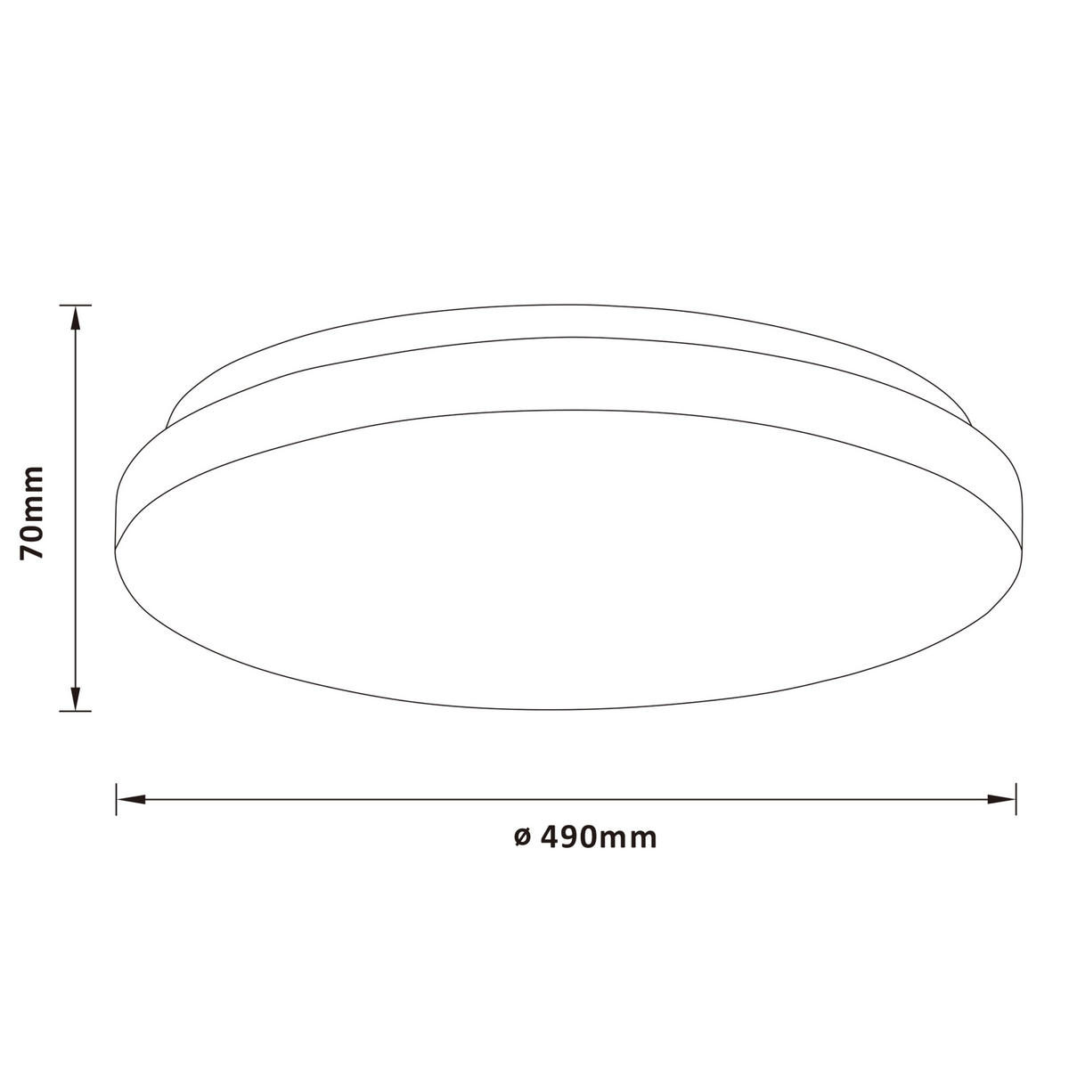 LED-DECKENLEUCHTE  49/7 cm    - Weiss, Basics, Kunststoff/Metall (49/7cm) - Brilliant