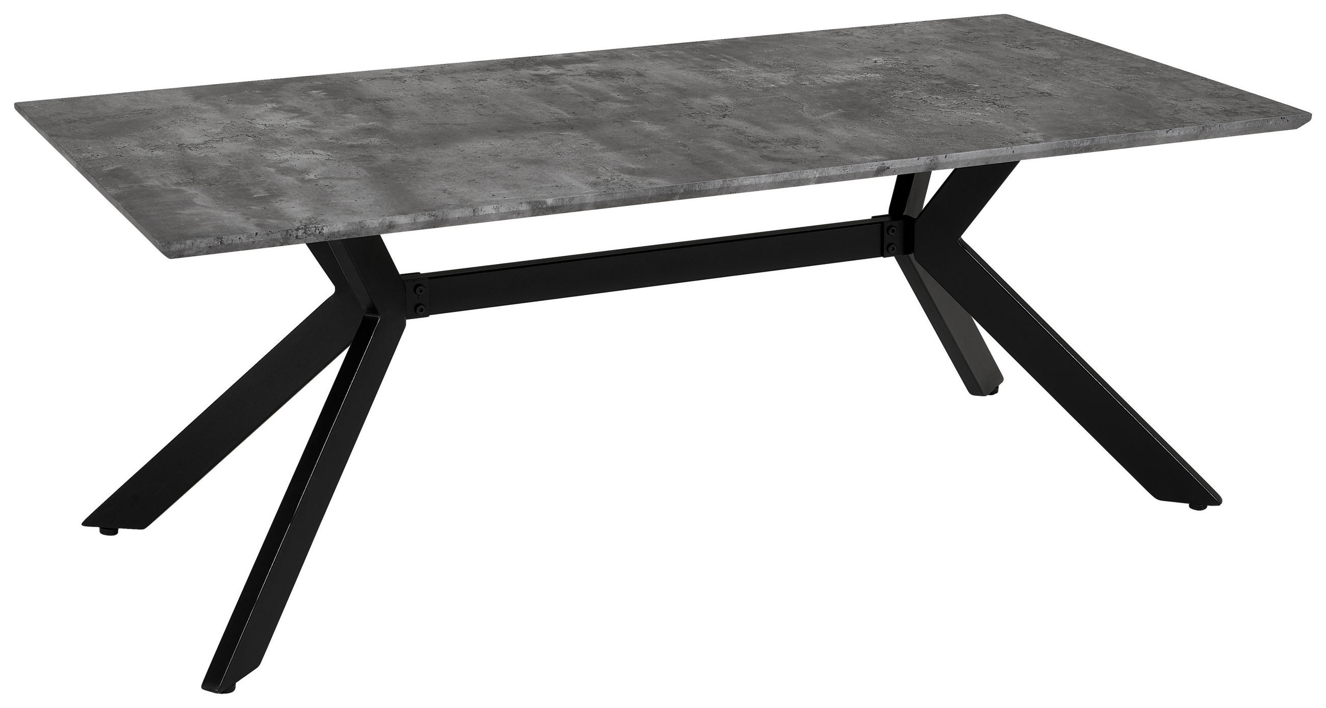 COUCHTISCH 120/60/45 cm rechteckig Hellgrau  - Hellgrau/Schwarz, Design, Holzwerkstoff/Metall (120/60/45cm) - Livetastic