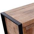 SIDEBOARD Mangoholz massiv Braun, Naturfarben, Schwarz Einlegeboden, Rückwand, Füße  - Schwarz/Braun, Design, Holz/Holzwerkstoff (130/80/43cm) - Landscape