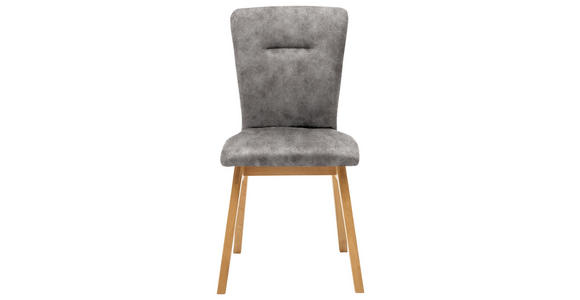 STUHL in Holz, Textil Grau - Grau, KONVENTIONELL, Holz/Textil (46/91/66cm) - Dieter Knoll