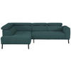 ECKSOFA in Chenille Blau  205/280 cm  - Blau/Schwarz, Design, Textil/Metall (205/280cm) - Xora